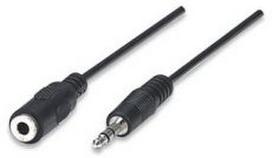 Manhattan Stereo extension  kabelis, 3.5mm stereo jack/3.5mm stereo socket, 311717, 311724, ICOC 018-CU-25