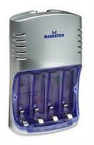 Manhattan Fast Battery Charger, AA+AAA, Two-Hour Cycle, Holds Up to Four Batteries, komplekte 4 x 2300mAh akumuliatoriai, 419086