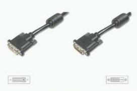ASSMANN DVI-D extension kabelis, DVI(24+1), 2x ferrite, M/F, 7.5m, DVI-D DUAL link, AK-110005