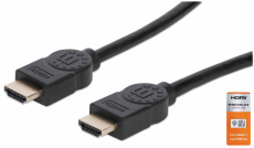 Manhattan Premium High Speed HDMI kabelis with Ethernet 4K@60Hz UHD, HEC, ARC, 3D, 18Gbps Bandwidth, M/M, Shielded, 3.0 m, Black, 355353