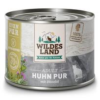 WILDES LAND PUR Adult Chicken konservai katėms gryna vištiena su saulėgrąžų aliejumi, 200 g