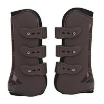2pcs Horse Front Legs Guard PU Neoprene Horse Leg Protective Boots for Riding JumpingPair of Brown Large