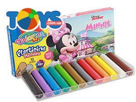 Plastilinas Disney Junior Minnie, 12 spalvų apvalus