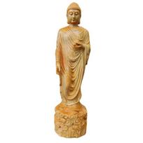 Namų baldai Kriaušmedžio medžio drožinys Buda Buda Drožiniai iš vientiso medžio Amatai Aukojimo Budos statulos