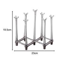Water Bottle Drying Rack, Bottle Drainer Rack, Adjustable Spacing, Retractable Cup Drying Rack, Mug Cup Rack for