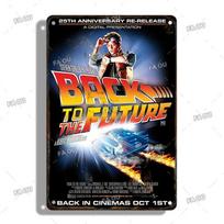 Atgal į ateitį Filmo Dekoratyvinė Plokštelė Skardinis Metalo Ženklas Kino Kavinės Baro Dekoracija Retro Plakatas Modernus Namų Sienų Dekoras 7.8X11.8inch