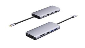 eSTUFF USB-C 12-in-1 Mobile Hub USB 3.2 Gen 1 (3.1 Gen 1)