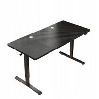 Elektrinis pakeliamas stalas juodas 120 cm reguliuojamas modernus 72-118 cm žaidimų stalas