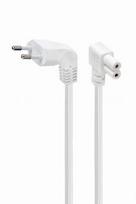 GEMBIRD Power cord C7 with angled connectors VDE approved 2.5m white