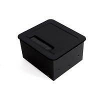 Įvairių jungčių blokas stalui, 2 usb + 1 hdmi + 1 eu jungtys, 145x130 mm, pagaminta iš plieno ir aliuminio