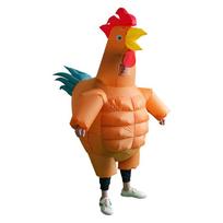 Ananasų vištienos pripučiamas kostiumas, suaugusiems One size (150-190cm) ruda