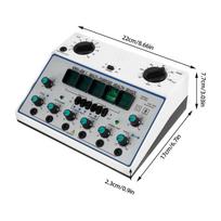 Elektrinis akupunktūros stimuliatorius, 6 išėjimai, 50 Hz impulsinė terapija, 100–240 V pleistro masažuoklis kūno priežiūrai balta