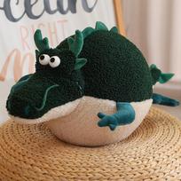 60/80cm New Round Roll Fat Dragon Plush Doll Lucky Dragon Doll Children's Birthday Doll Gift 60cm