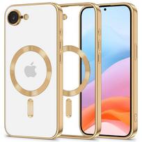 Skaidrus dėklas su auksinėmis detalėmis "Tech-Protect Magflex Magsafe" telefonui Apple iPhone 16E / 17E
