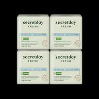 Secret Day Fresh Organic Vegan Sanitary Napkin 4-Pack Bundle Choose 1 of 5 (Long Liner/Small/Medium/Large/Super Long Overnight) Longliner 20P * 4 packs