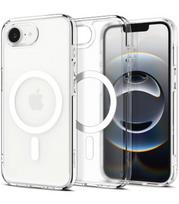 Matinis skaidrus (Baltas) dėklas Apple iPhone 16E / 17E telefonui "Spigen Ultra Hybrid MAG Magsafe"