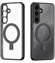 Juodas / skaidrus dėklas Samsung Galaxy S25 telefonui "Dux Ducis Aimo Mag"