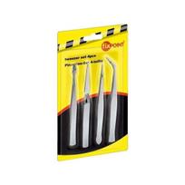 Pincetų rinkinys „Fixpoint 77101“ 4 vnt.. sidabrinė