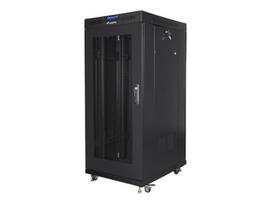 Lanberg | Rack cabinet 19" free-standing 27U/600x800 (flat pack) with mesh door, LCD | FF01-6827-23BL | Black|FF01-6827-23BL