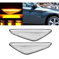 LED dinaminiai posūkiai ant sparnų skirti BMW E70 X5 / E71 X6 / X3 F25, balti