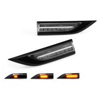Dinaminių LED posūkių komplektas ant sparnų tinkantis VW T6  (15-19), pilki