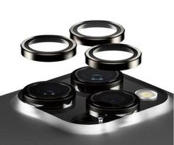 PanzerGlass™ Hoops Camera Lens Protector iPhone 15 Pro | 15 Pro Max | Black Metal
