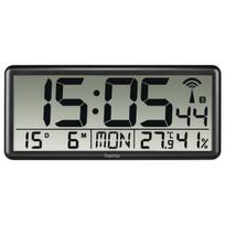 Hama jumbo digital radio wall clock, black