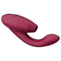 Womanizer Duo 2 - G taško vibratorius su klitorio stimuliacija - raudonas