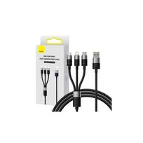 Greitas įkrovimas iš USB į M+L+C Baseus StarSpeed ​​3.5A 0,6m (juodas)