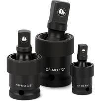 Universalių šarnyrų smūginių rinkinys 3vnt. 1/4"+3/8"+1/2"