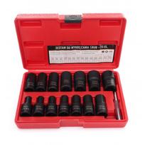 Universalus galvučių rinkinys sugadintiems varžtams, 1/2" 6-23mm, 15vnt.