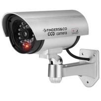 „iWear IR1 CCTV“ lauko namų apsaugos kamera su mirksinčia raudona šviesa, 2 x AA baterijos, sidabrinė