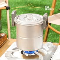 Stovyklavimo ryžių viryklė Indai 304 nerūdijančio plieno Nešiojamas mažas garintuvas Garinimo puodas BBQ 1 to 2 People