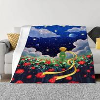 „Le Petit Prince“ pūkuoti minkšti pledai ir užtiesalai, kelių užtiesalas, karališko dydžio, prabangi patalynė, lovos užtiesalas namams ir dekoravimui, megztas pledas. 30x40in