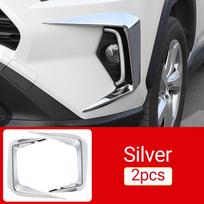 Skirta Toyota RAV4 RAV 4 XA50 Hybrid 2019 2020 2021 2022 2023 2024 ABS automobilio priekinio rūko žibinto rėmo dangtelio šviesos juostos apdailos lipdukai sidabras
