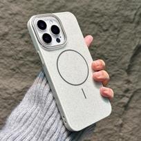 Blizgučiai Magsafe magnetinis telefono dėklas iPhone 16 15 Pro 14 13 12 Pro Max 11 smūgiams atsparus vientisos spalvos plonas PC lęšio rėmo silikoninis dangtelis iPhone 16 Pro Max geltona