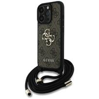GUESS case for IPHONE 16 Pro Max GUHCP16XP4GMGCRW (CBDY PU 4G Big Logo W/Cord Strap) - brown