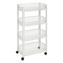 BASKET virtuvės vežimėlis ant ratukų, plastikinis, 46,5 x 25,5 x 79 cm
