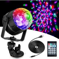 Projektorius Disco Ball LED disko lemputė su 15 apšvietimo formų, disko šviesos efektai 360° besisukantis RGB vakarėlio šviesos LED disko kamuolys su USB laidu Kalėdoms, vaikų gimtadieniui, vakarėliui..DEBUNS