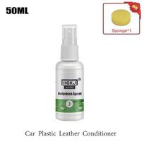 50/100ml Plastiko atnaujintojas automobilio salono kondicionieriui, lėtinantis oksidaciją, sėdynių odai, skystas vaškas, atnaujinantis, detalizuojantis valiklis, purškiklis 50ml