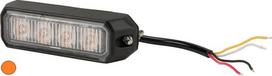 Įspėjamasis LED žibintas, 12 W, 12-24 V, gintarinis, tvirtinamas varžtais, 96x28x19 mm, 4 šviesos diodai, Kramp