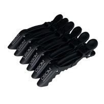 Klipsai plaukams OSOM Professional Hair Clip OSOMP02401, juodos spalvos, 6 vnt.