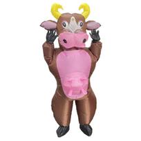 Rudos karvės pripučiamas kostiumas, suaugusiems One size (150-190cm) ruda