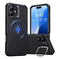ESR Cyber Tough (HaloLock) Case with Stand for iPhone 16 Plus (Black)