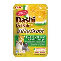 INABA CAT Dashi Delights Silky Broth Vištiena su Tunu  and  Šukutėmis - skanėstas katėms - 40g