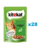 KITEKAT Triušis padaže 28x85 g suaugusioms katėms