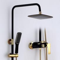 Vonios dušo komplektas Juodas dušo komplektas karšto šalto dušo maišytuvas Vonios kambario maišytuvas Hot Cold Shower Faucet