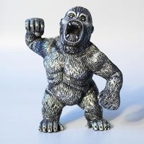 Dervos papuošalai Dominuojantis orangutanas Automobilio centrinės konsolės papuošalai sidabras