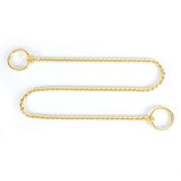 New Metal Snake Chain Twisted Necklace Pet Dog Show Training Choker Collars (Gold 4mm x 50cm)
