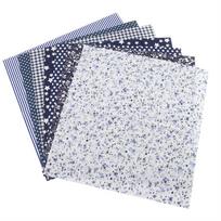 7 vnt. 50*50cm Medvilninio audinio DIY Asorti Kvadratų Iš anksto iškirptas Patalių rinkinys Ketvirčių rinkinys (Mėlyna)